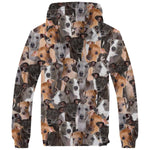 Italian Greyhound Full Face Fleece Hoodie