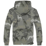 Italian Greyhound Camo Fleece Hoodie