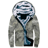 Italian Greyhound Camo Fleece Hoodie