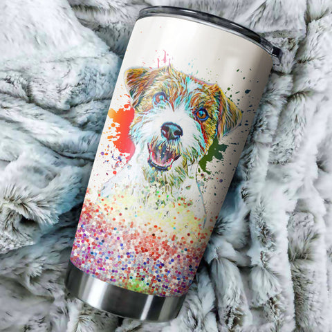 Jack Russell Terrier Art Color Tumbler Cup