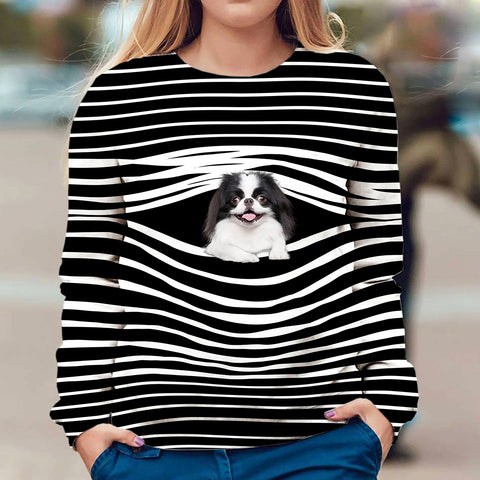 Japanese Chin - Stripe - Premium Sweater