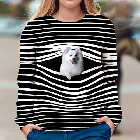 Japanese Spitz - Stripe - Premium Sweater