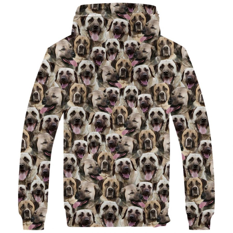 Kangal Dog Full Face Fleece Hoodie