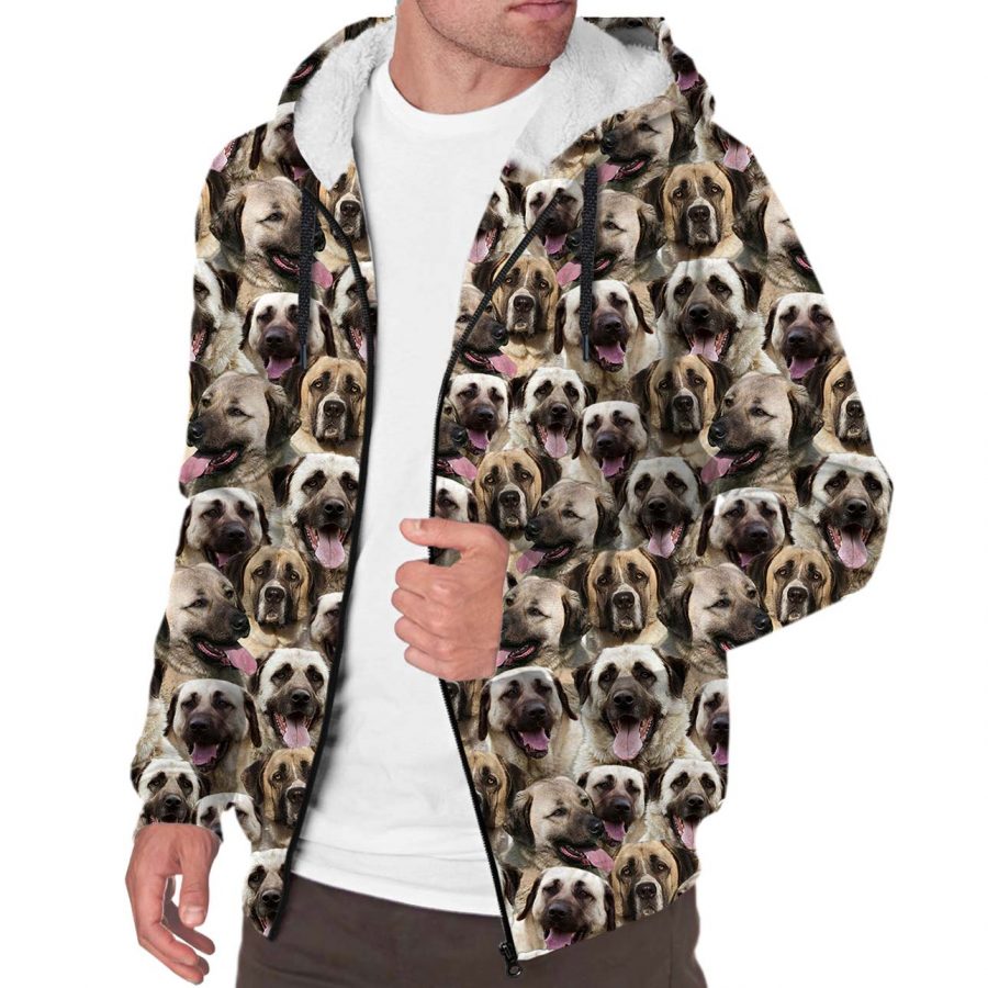 Kangal Dog Full Face Fleece Hoodie