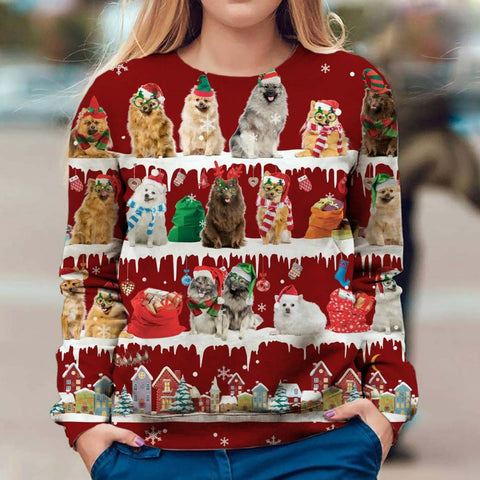 Keeshond - Snow Christmas - Premium Sweater