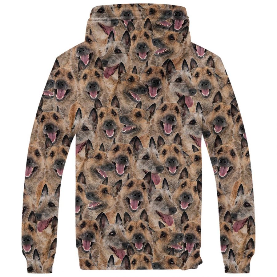 Laekenois Dog Full Face Fleece Hoodie