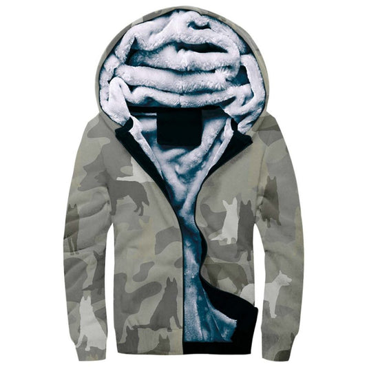 Laekenois Dog Camo Fleece Hoodie