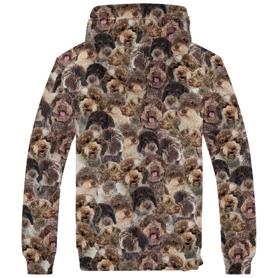 Lagotto Romagnolo Full Face Fleece Hoodie