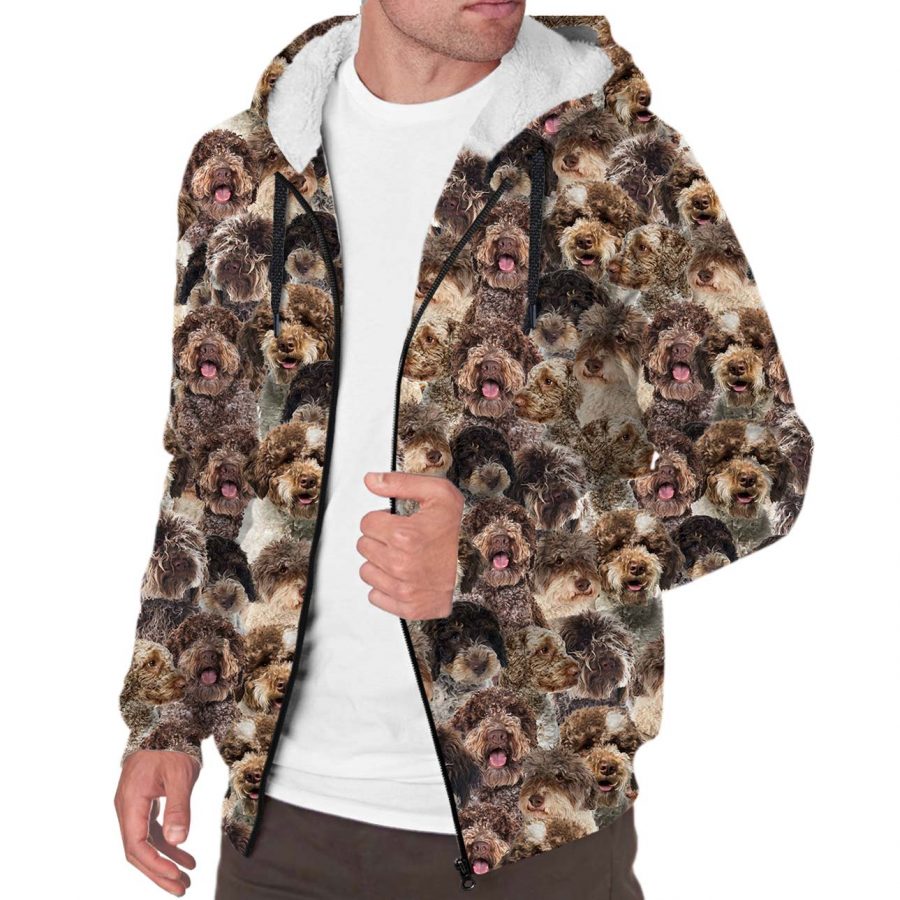 Lagotto Romagnolo Full Face Fleece Hoodie