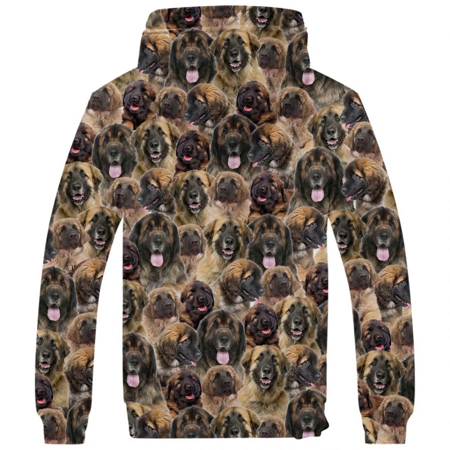 Leonberger Full Face Fleece Hoodie