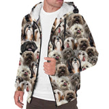 Lhasa Apso Full Face Fleece Hoodie