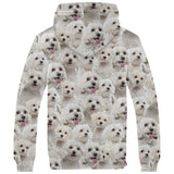 Maltese Full Face Fleece Hoodie