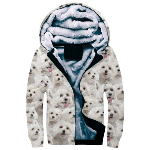 Maltese Full Face Fleece Hoodie