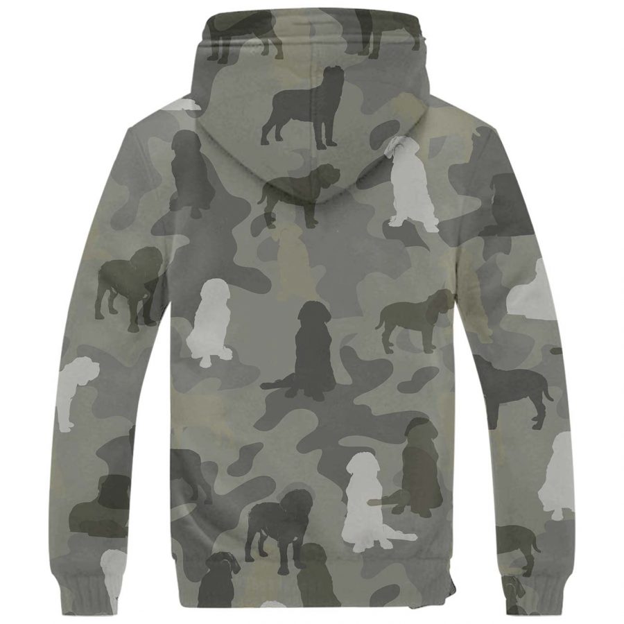 Neapolitan Mastiff Camo Fleece Hoodie