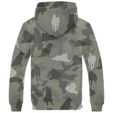 Norwegian Elkhound Camo Fleece Hoodie