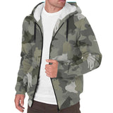 Norwegian Elkhound Camo Fleece Hoodie