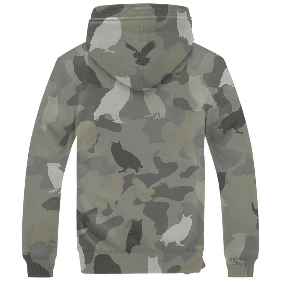 Owl Camo Fleece Hoodie