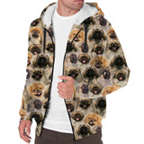 Pekingese Full Face Fleece Hoodie