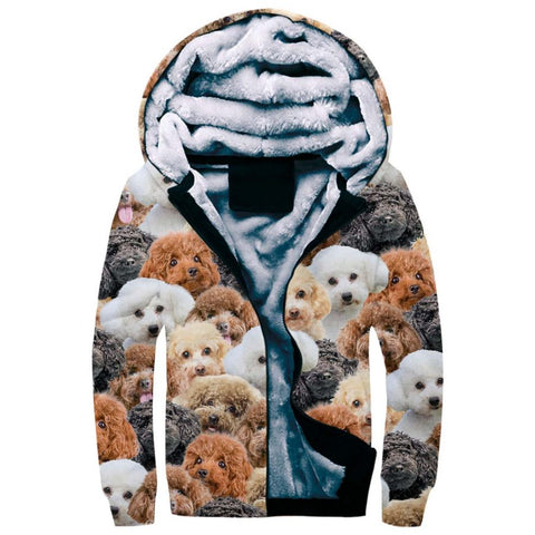 Poodle Full Face Fleece Hoodie