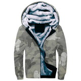 Poodle Camo Fleece Hoodie