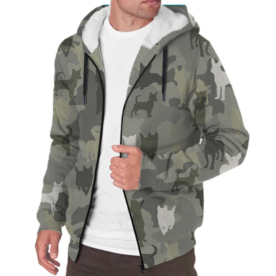 Portuguese Podengo Camo Fleece Hoodie