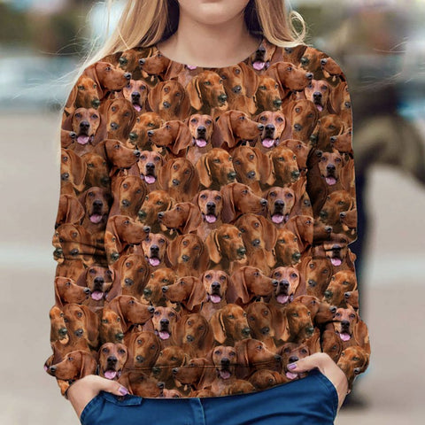 Redbone Coonhound - Full Face - Premium Sweater