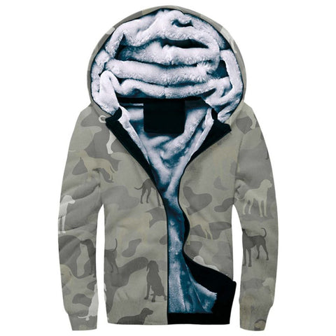 Redbone Coonhound Camo Fleece Hoodie