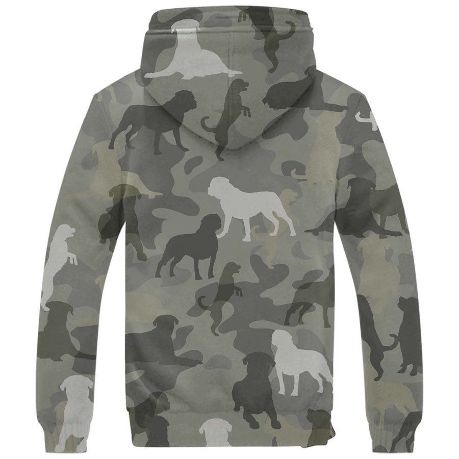 Rottweiler Camo Fleece Hoodie