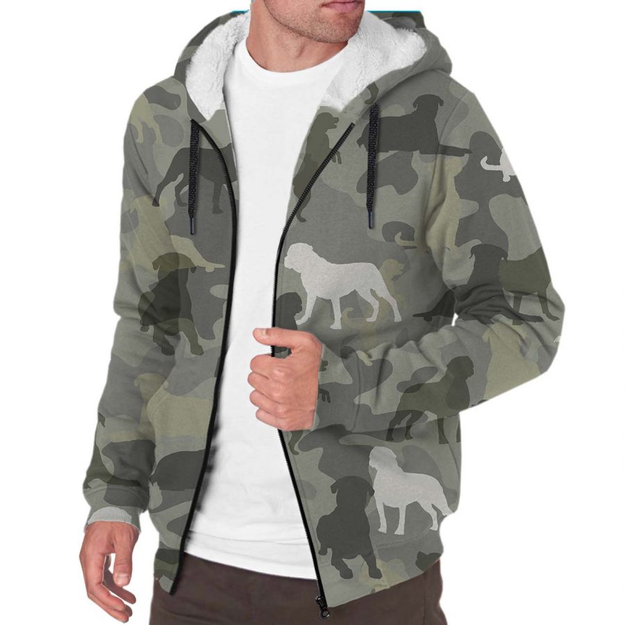 Rottweiler Camo Fleece Hoodie