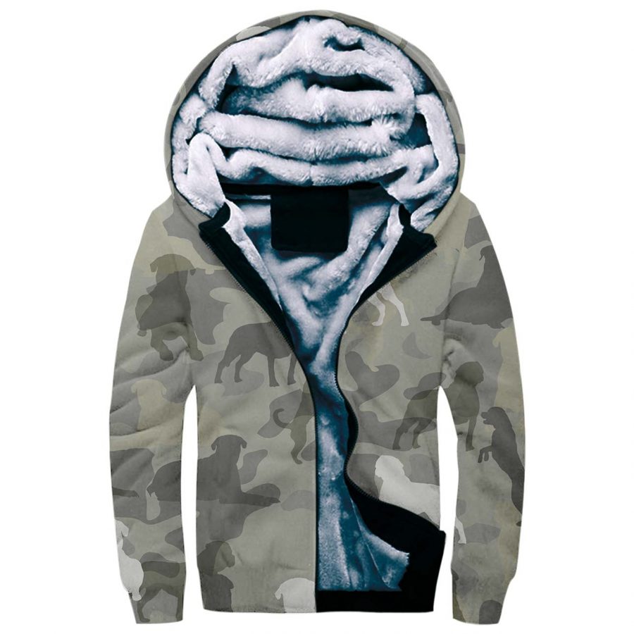 Rottweiler Camo Fleece Hoodie