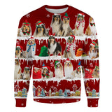 Rough Collie - Snow Christmas - Premium Sweater