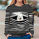 Samoyed - Stripe - Premium Sweater