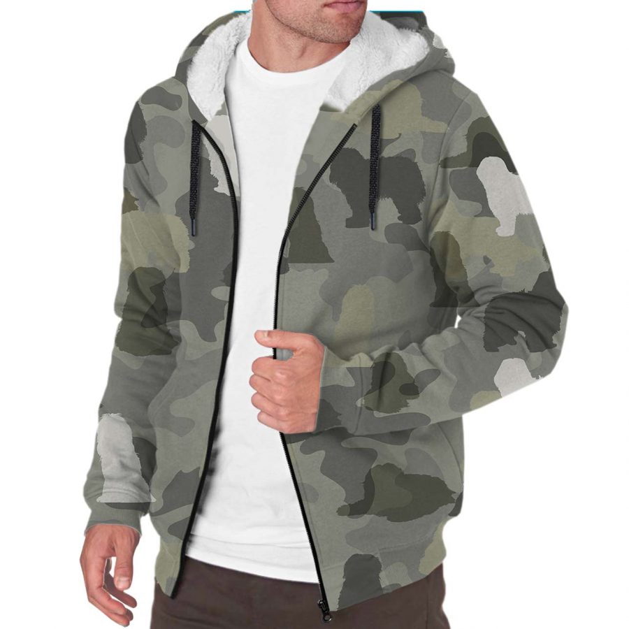 Schapendoes Camo Fleece Hoodie