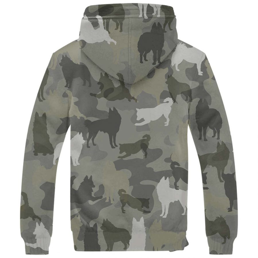 Schipperke Camo Fleece Hoodie