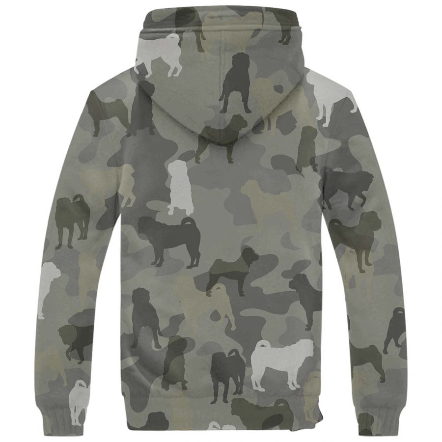 Shar Pei Camo Fleece Hoodie