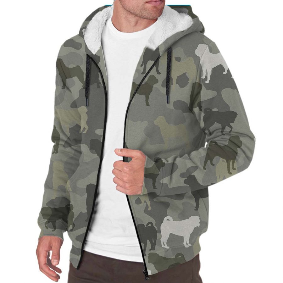 Shar Pei Camo Fleece Hoodie