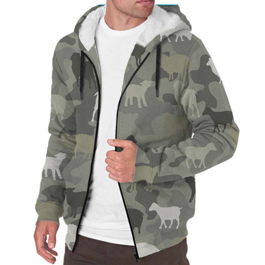 Sheep Camo Fleece Hoodie