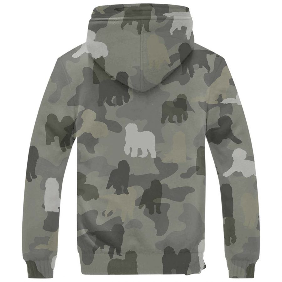 Sheepadoodle Camo Fleece Hoodie