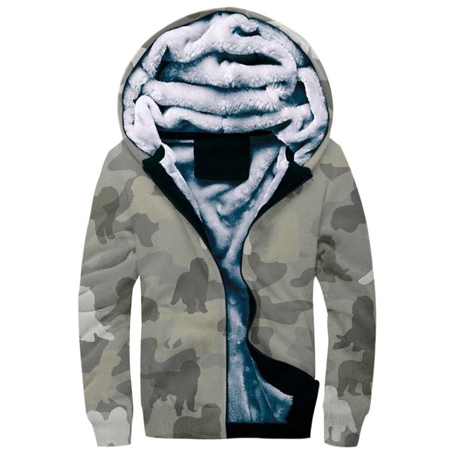 Sheepadoodle Camo Fleece Hoodie