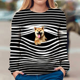 Shiba Inu - Stripe - Premium Sweater