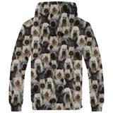 Skye Terrier Full Face Fleece Hoodie