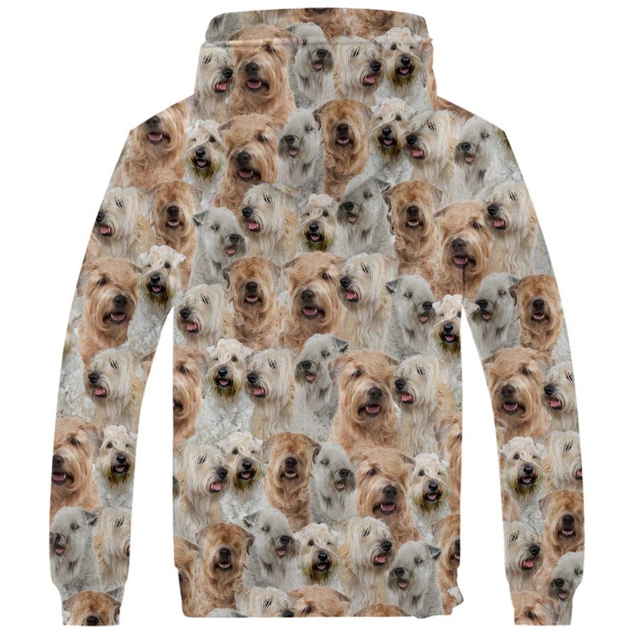 Soft-coated Wheaten Terrier Full Face Fleece Hoodie