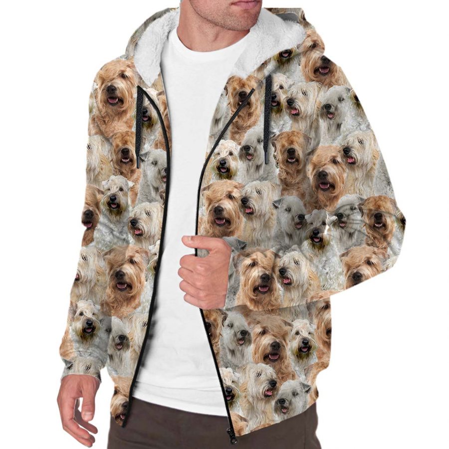 Soft-coated Wheaten Terrier Full Face Fleece Hoodie