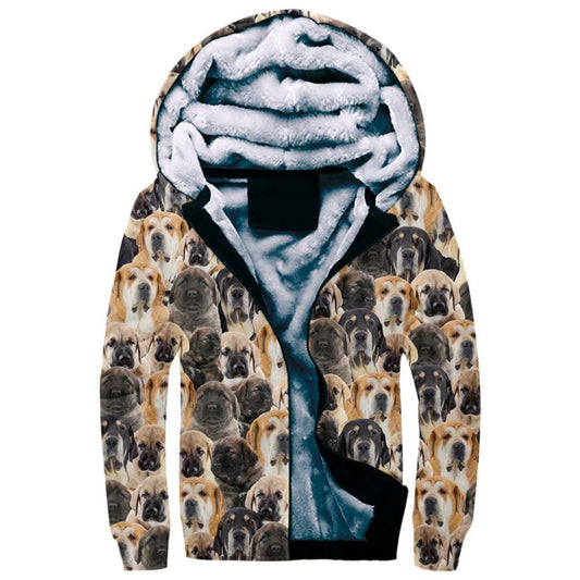 Spanish Mastiff Full Face Fleece Hoodie