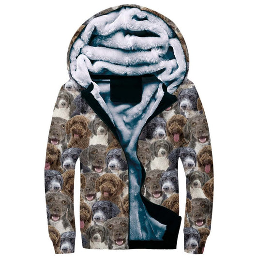 Spanish Water Dog Full Face Fleece Hoodie