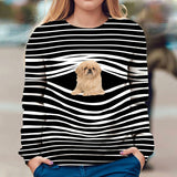 Tibetan Spaniel - Stripe - Premium Sweater