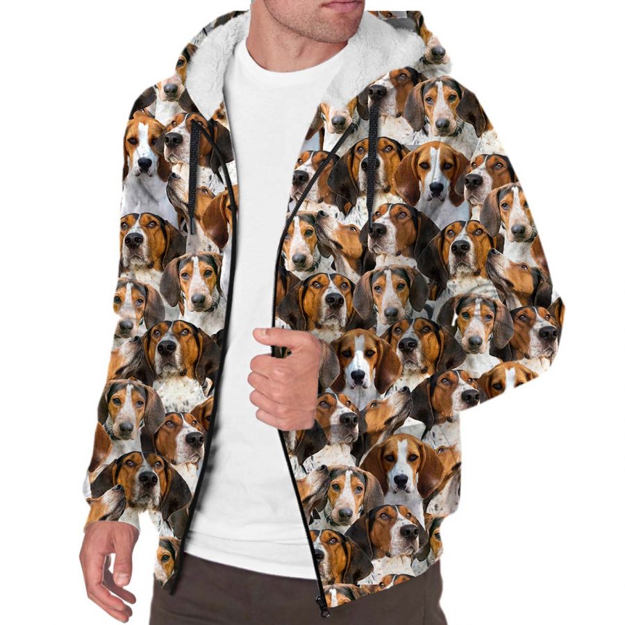 Treeing Walker Coonhound Full Face Fleece Hoodie