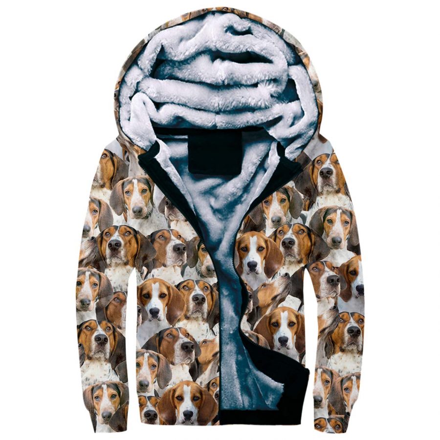 Treeing Walker Coonhound Full Face Fleece Hoodie