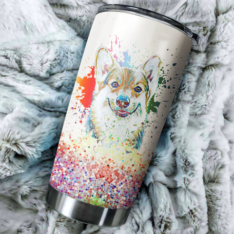 Welsh Corgi Art Color Tumbler Cup