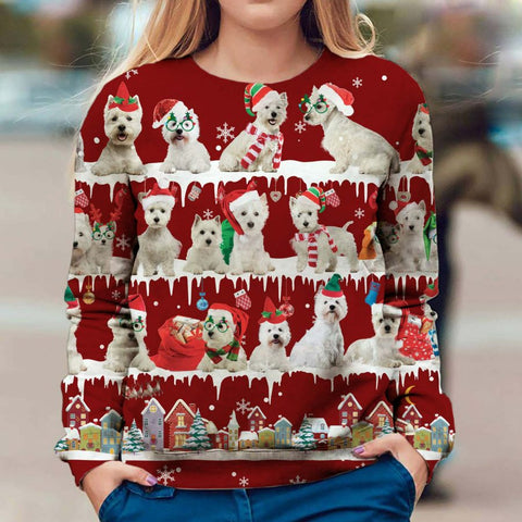 West Highland White Terrier - Snow Christmas - Premium Sweater